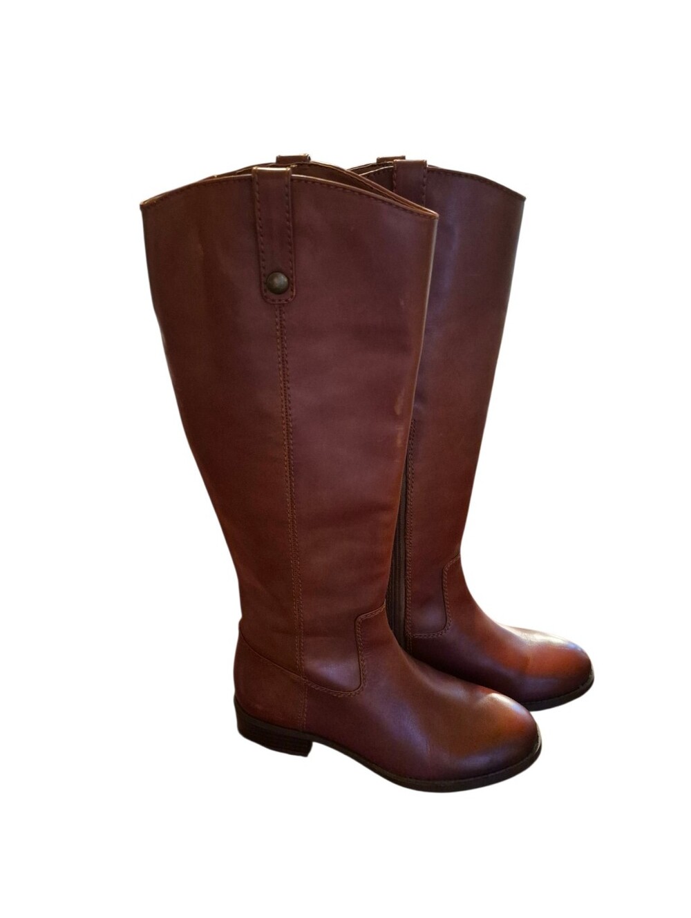 NWT INC Fawne Brown Leather Riding Boots- 7M.           S45